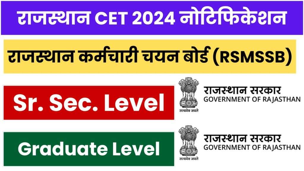 RSMSSB CET 12th Level