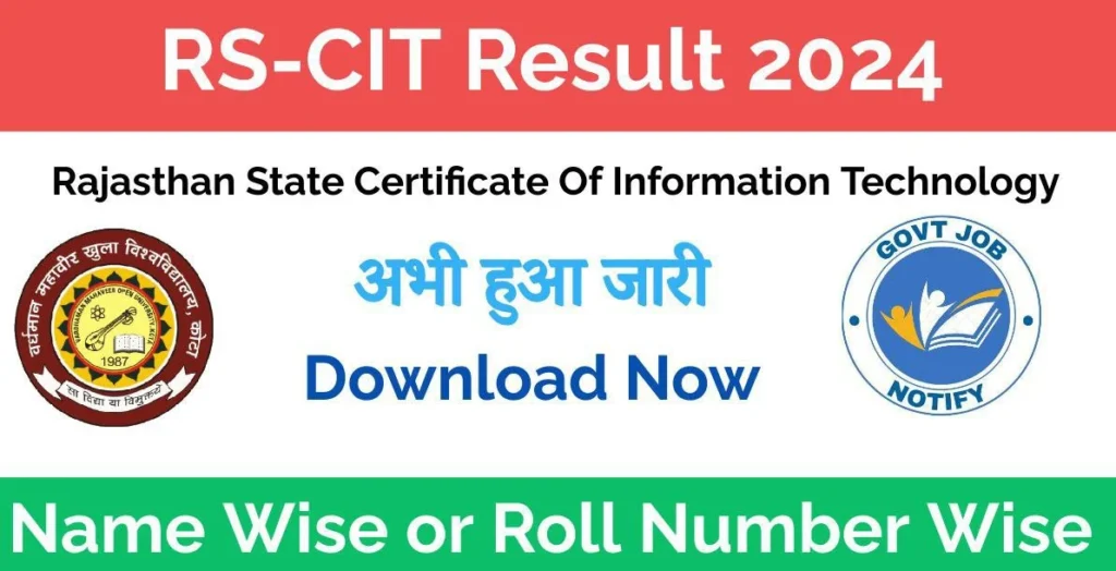 RSCIT Result 2024