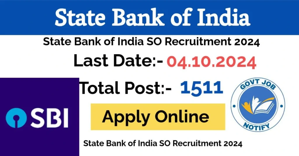 SBI SO Recruitment 2024