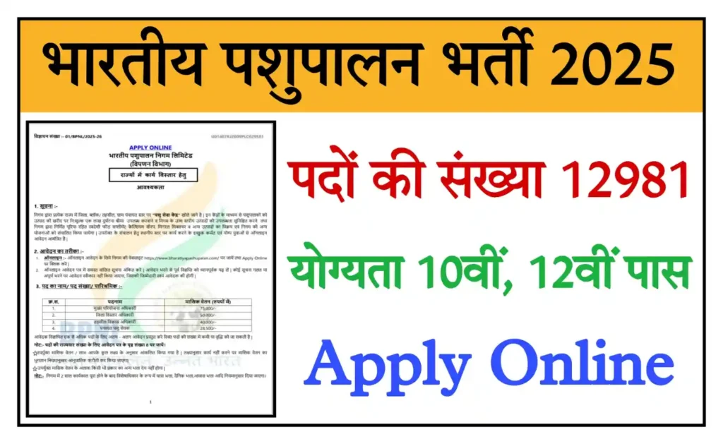 Bhartiya Pashupalan Bharti 2025